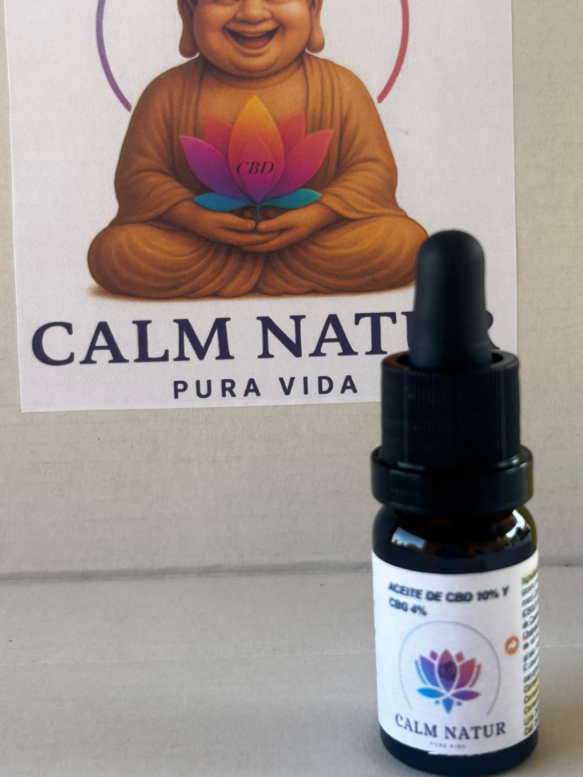 Aceite de CBD 10% + CBG 4% – Calm Natur Pura Vida.